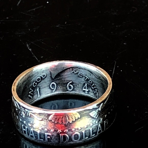 US Kennedy Half-Dollar Ring, Coin Rings, Rings, - Picture 6 of 8